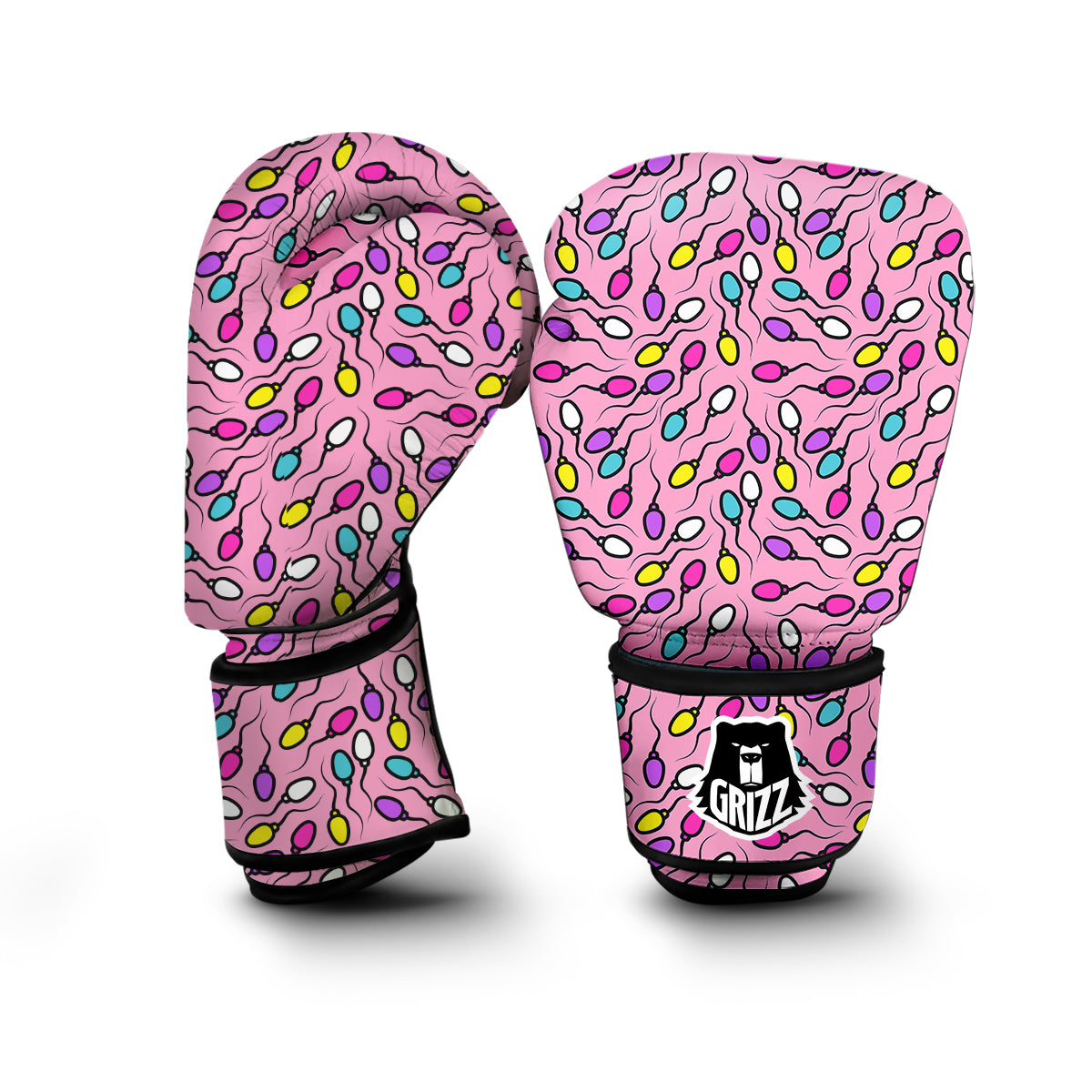 Sperm Anatomy Pattern Print Boxing Gloves-grizzshop