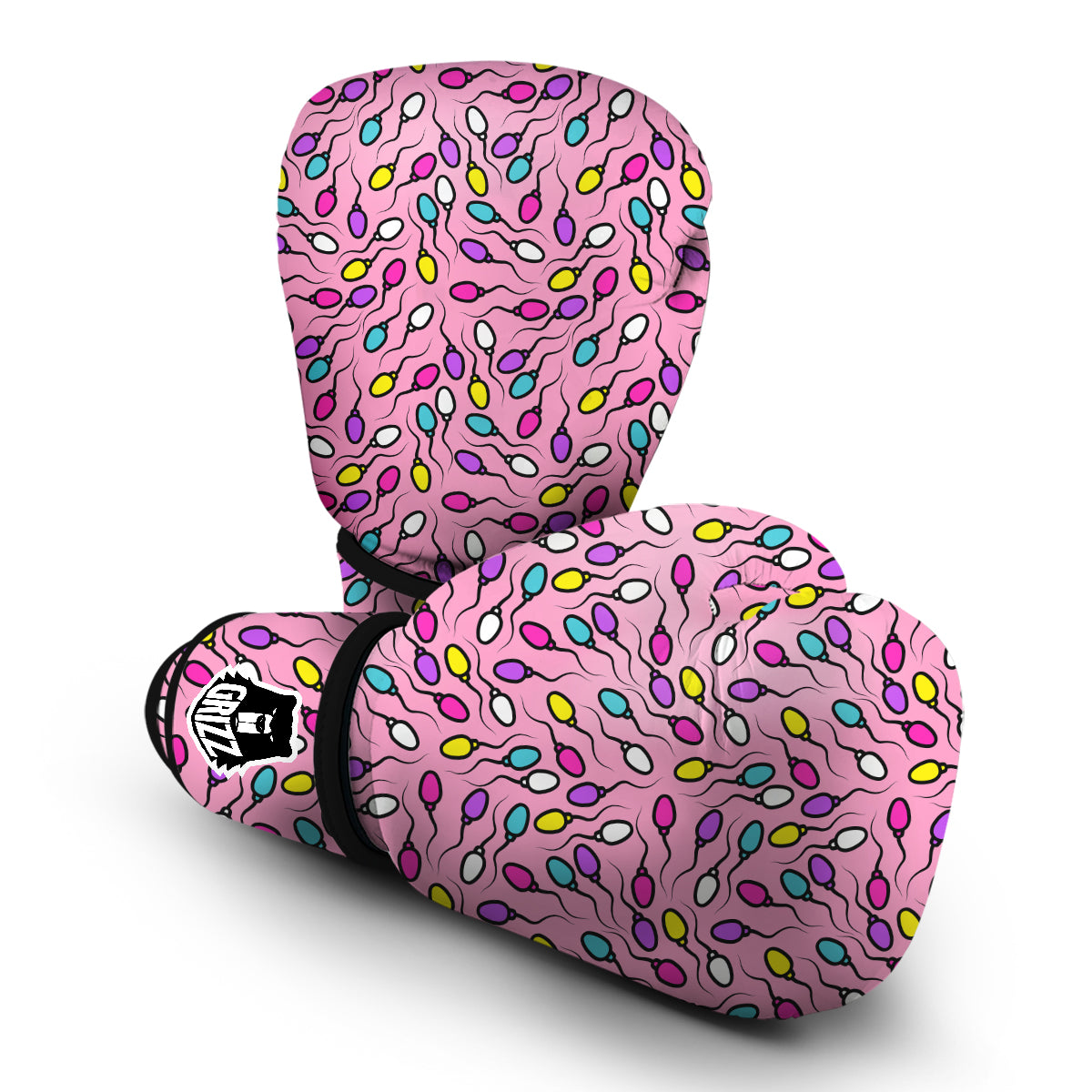 Sperm Anatomy Pattern Print Boxing Gloves-grizzshop