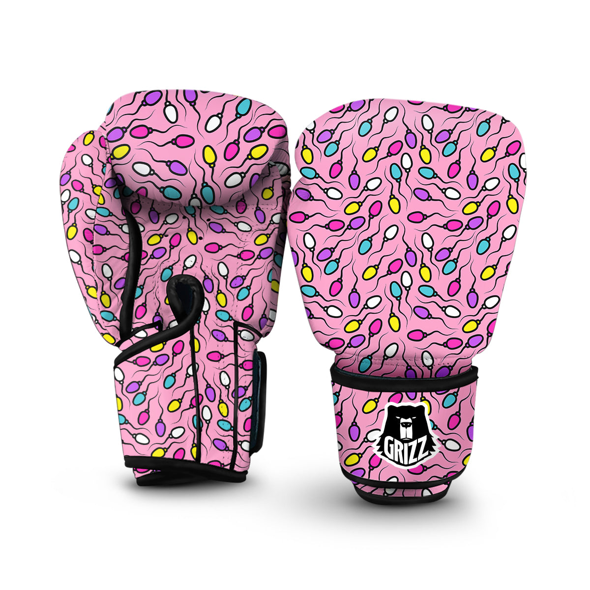 Sperm Anatomy Pattern Print Boxing Gloves-grizzshop