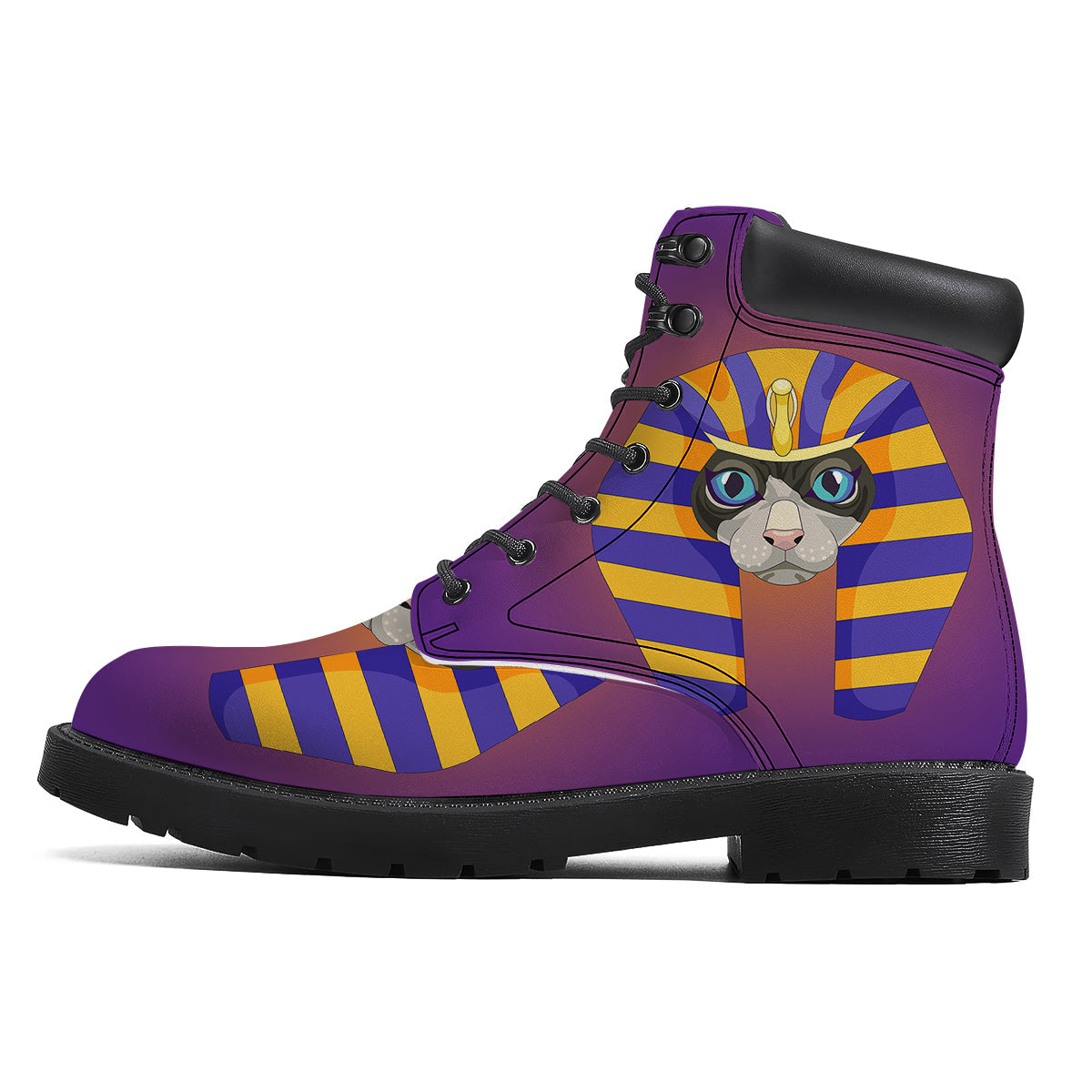 Sphynx Cat Pharaoh Print Boots-grizzshop