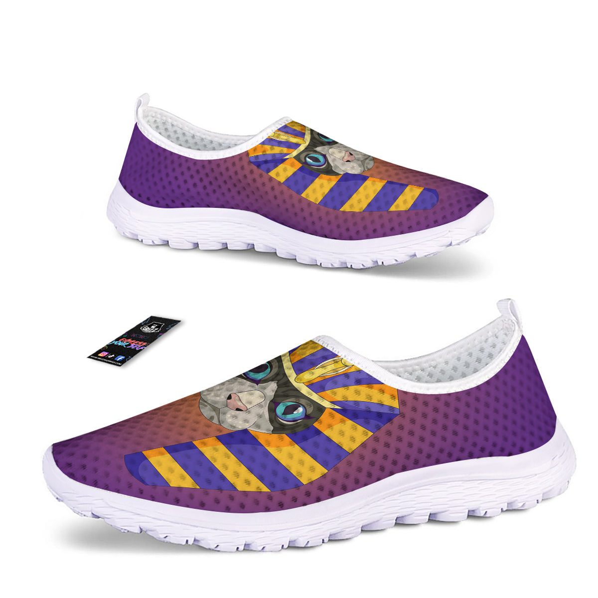 Sphynx Cat Pharaoh Print Nurse Shoes-grizzshop