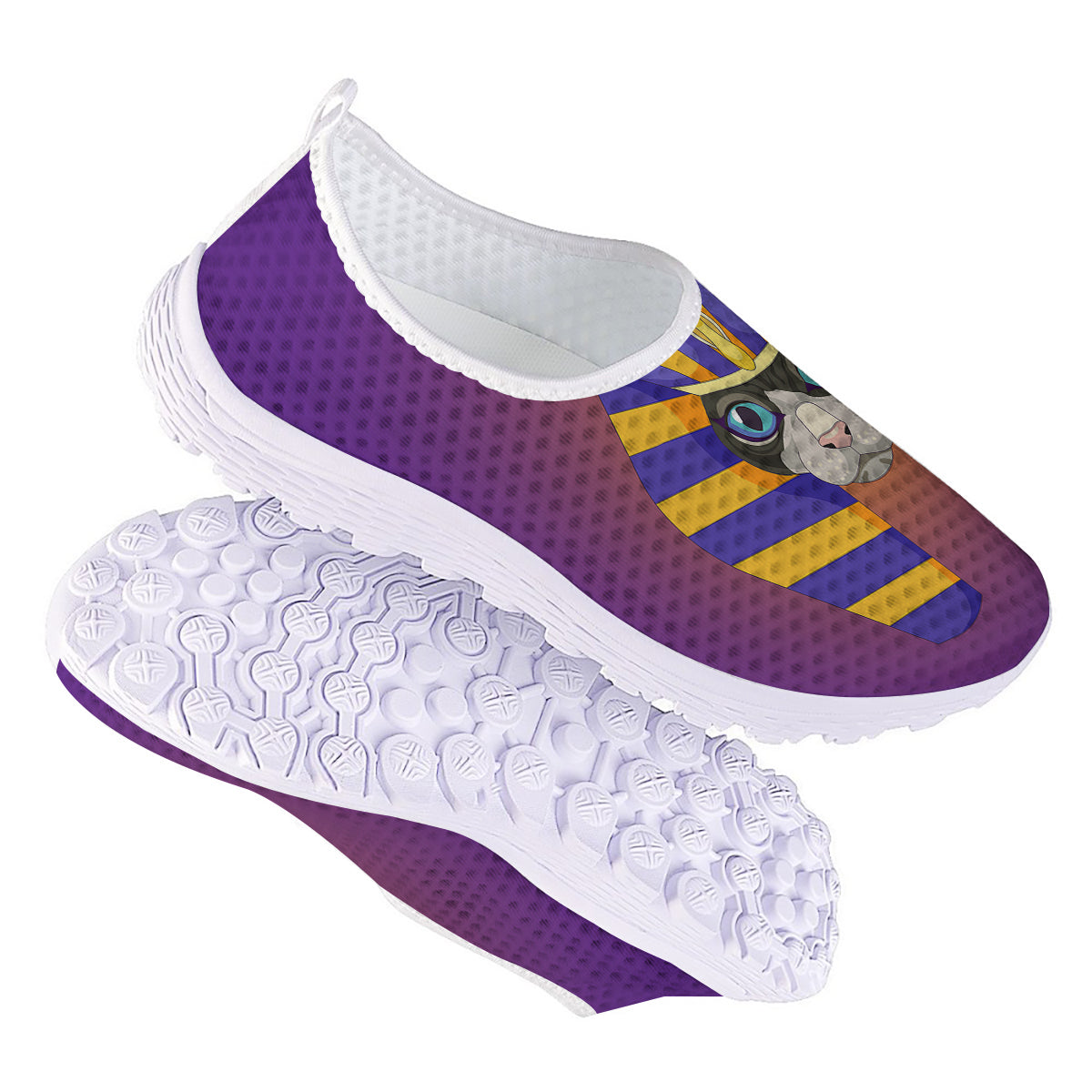 Sphynx Cat Pharaoh Print Nurse Shoes-grizzshop