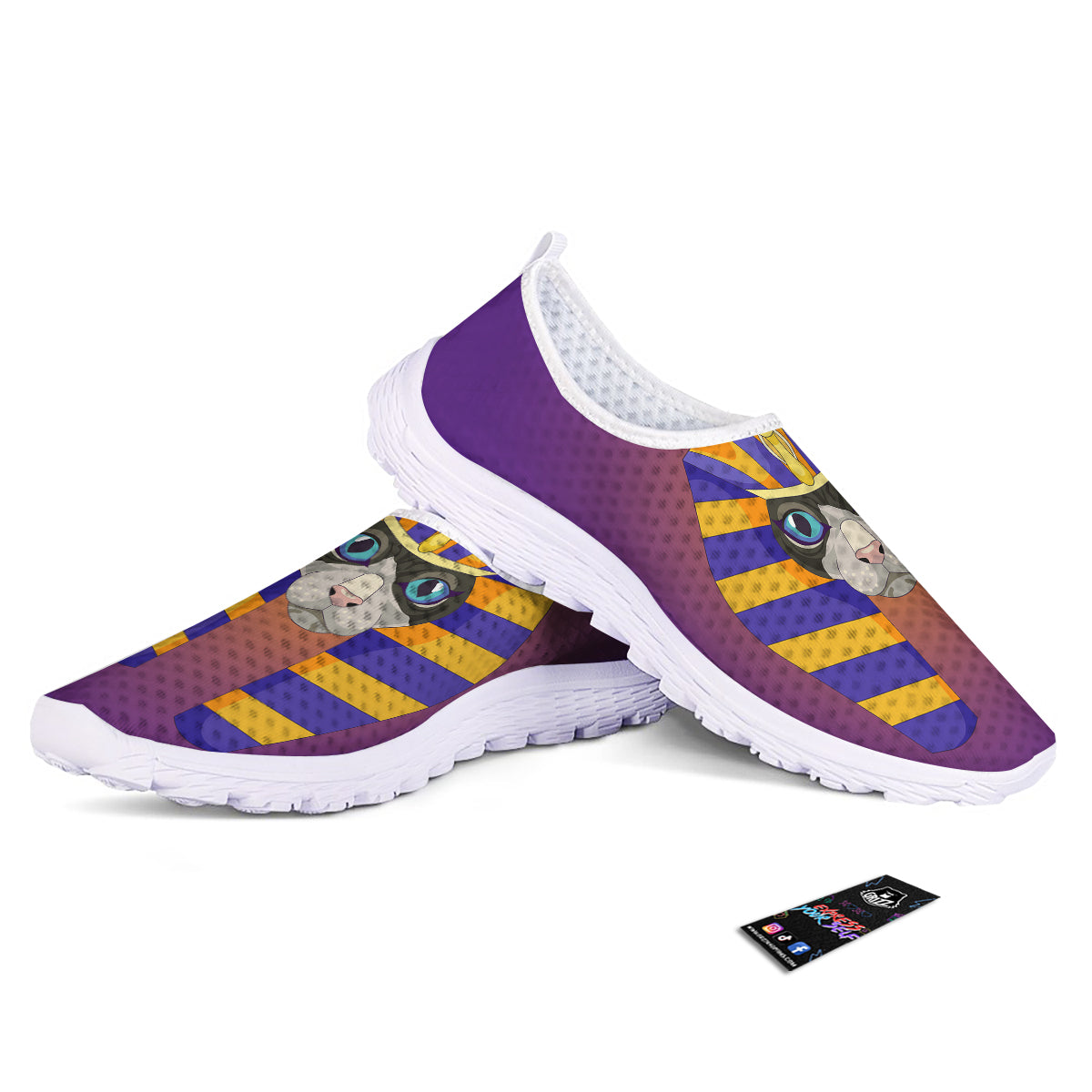 Sphynx Cat Pharaoh Print Nurse Shoes-grizzshop