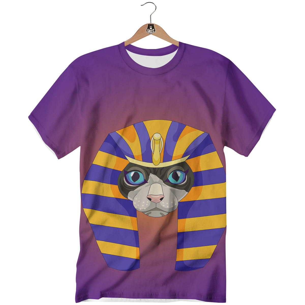 Sphynx Cat Pharaoh Print T-Shirt-grizzshop