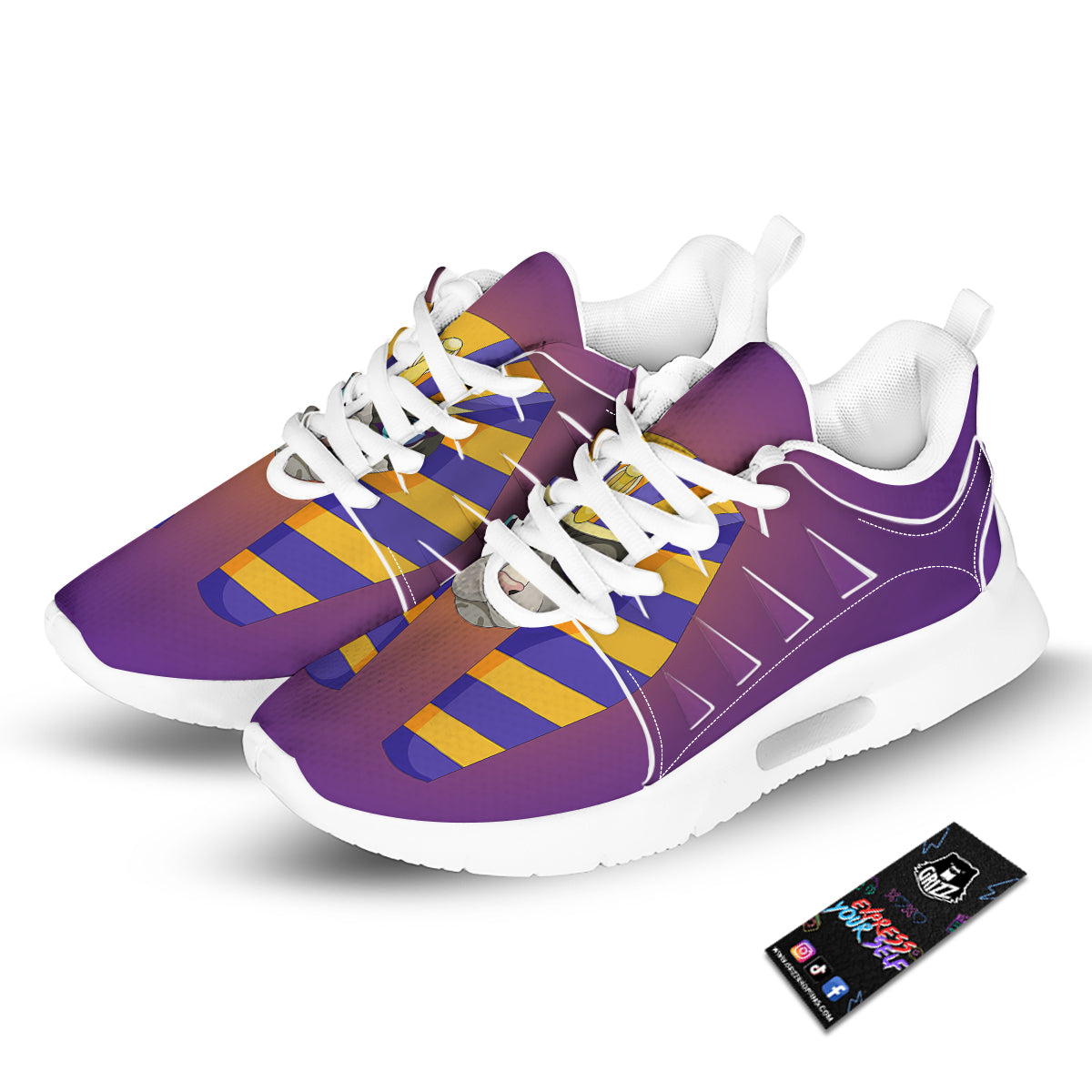 Sphynx Cat Pharaoh Print Tennis Shoes-grizzshop