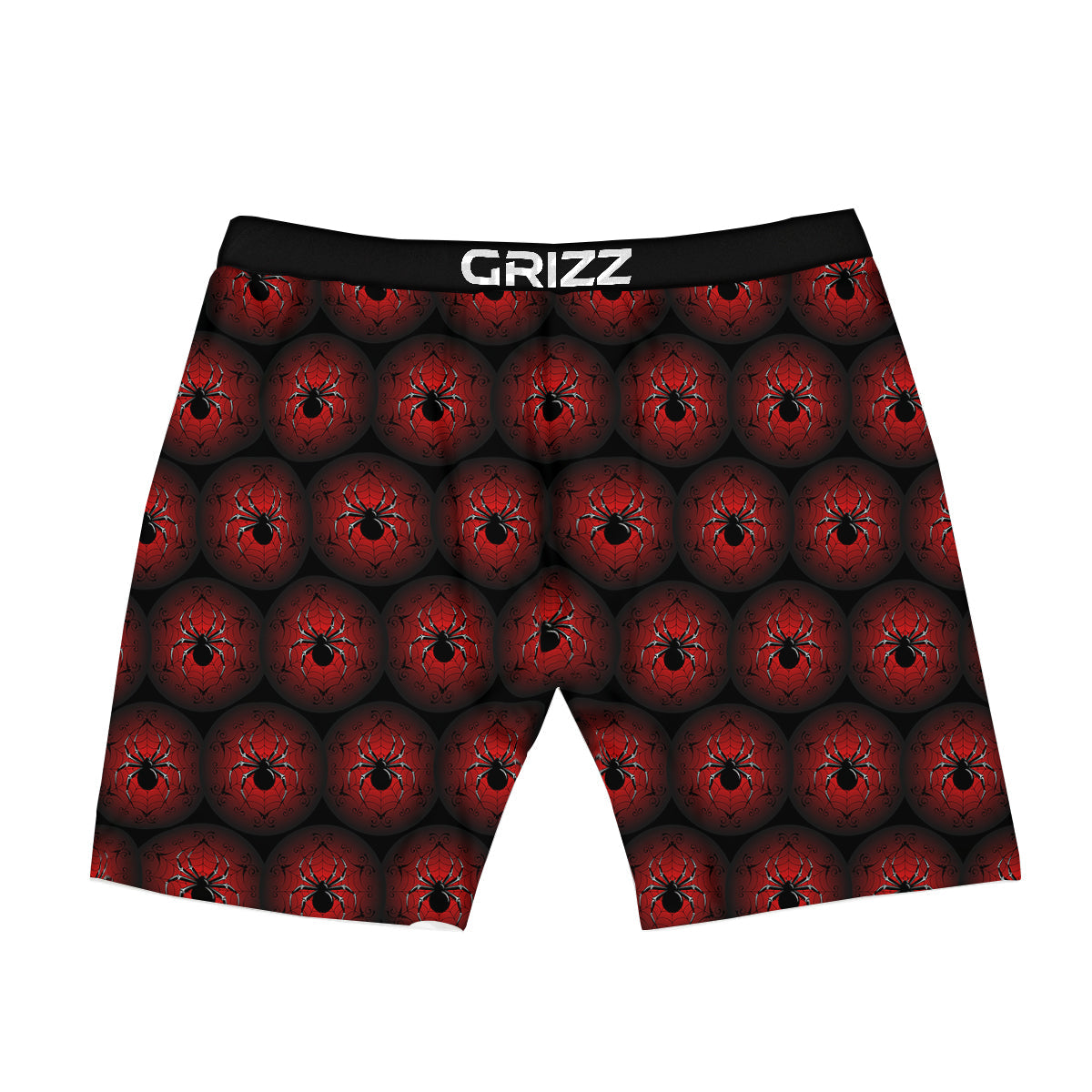 Spider Black And Red Spider Web Print Pattern Boxer Briefs-grizzshop