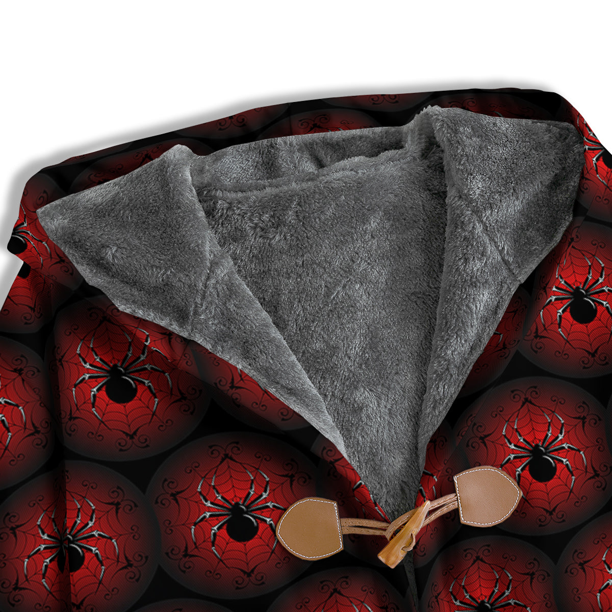 Spider Black And Red Spider Web Print Pattern Men's Windbreaker Jacket-grizzshop