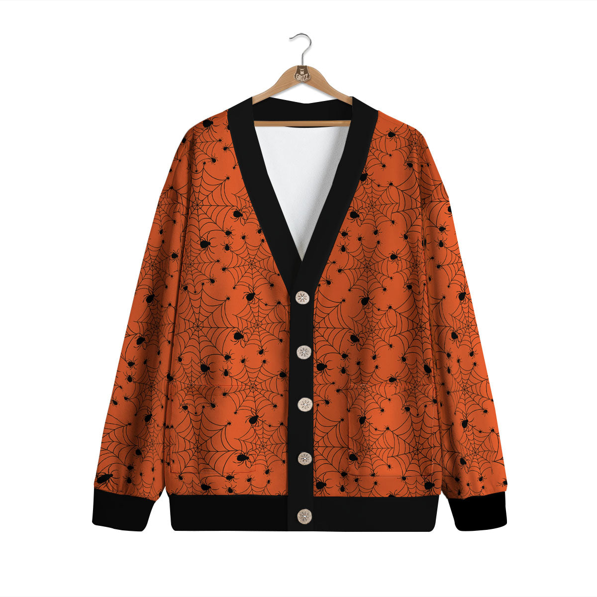 Spider Halloween Print Pattern Cardigan-grizzshop