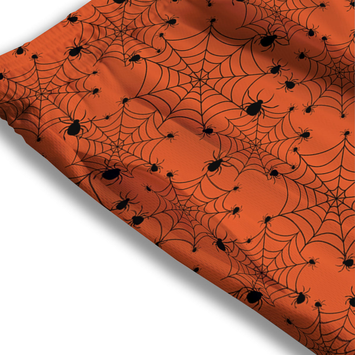 Spider Halloween Print Pattern Mesh Shorts