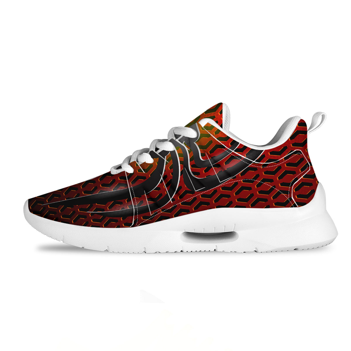 Spider Icon on Red Metal Print Tennis Shoes-grizzshop