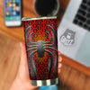 Spider Icon on Red Metal Print Tumbler-grizzshop