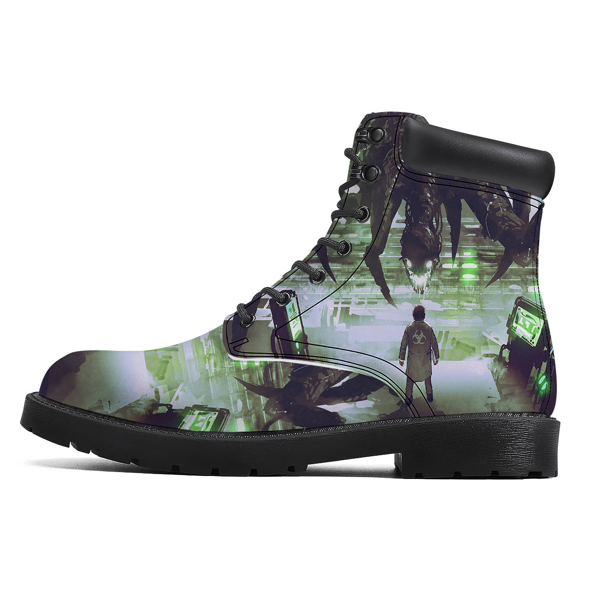 Spider Monster Print Boots-grizzshop
