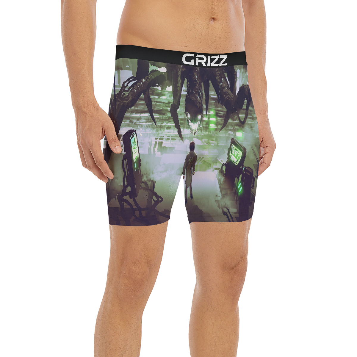Spider Monster Print Boxer Briefs-grizzshop
