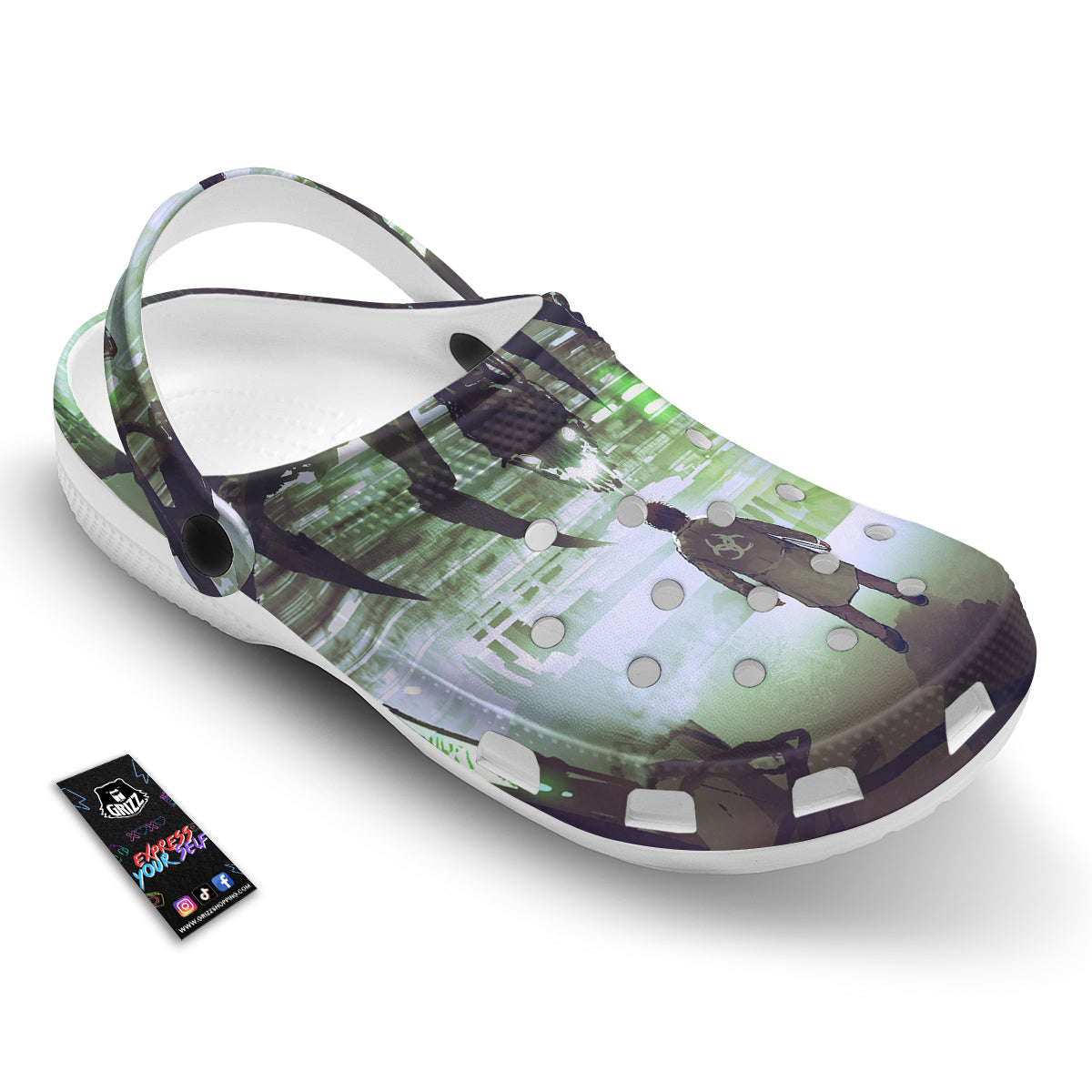Spider Monster Print Clog-grizzshop