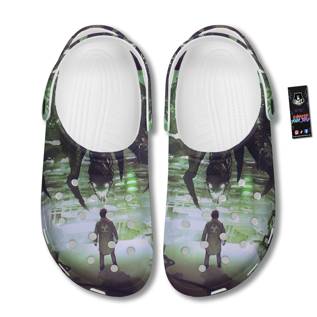 Spider Monster Print Clog-grizzshop