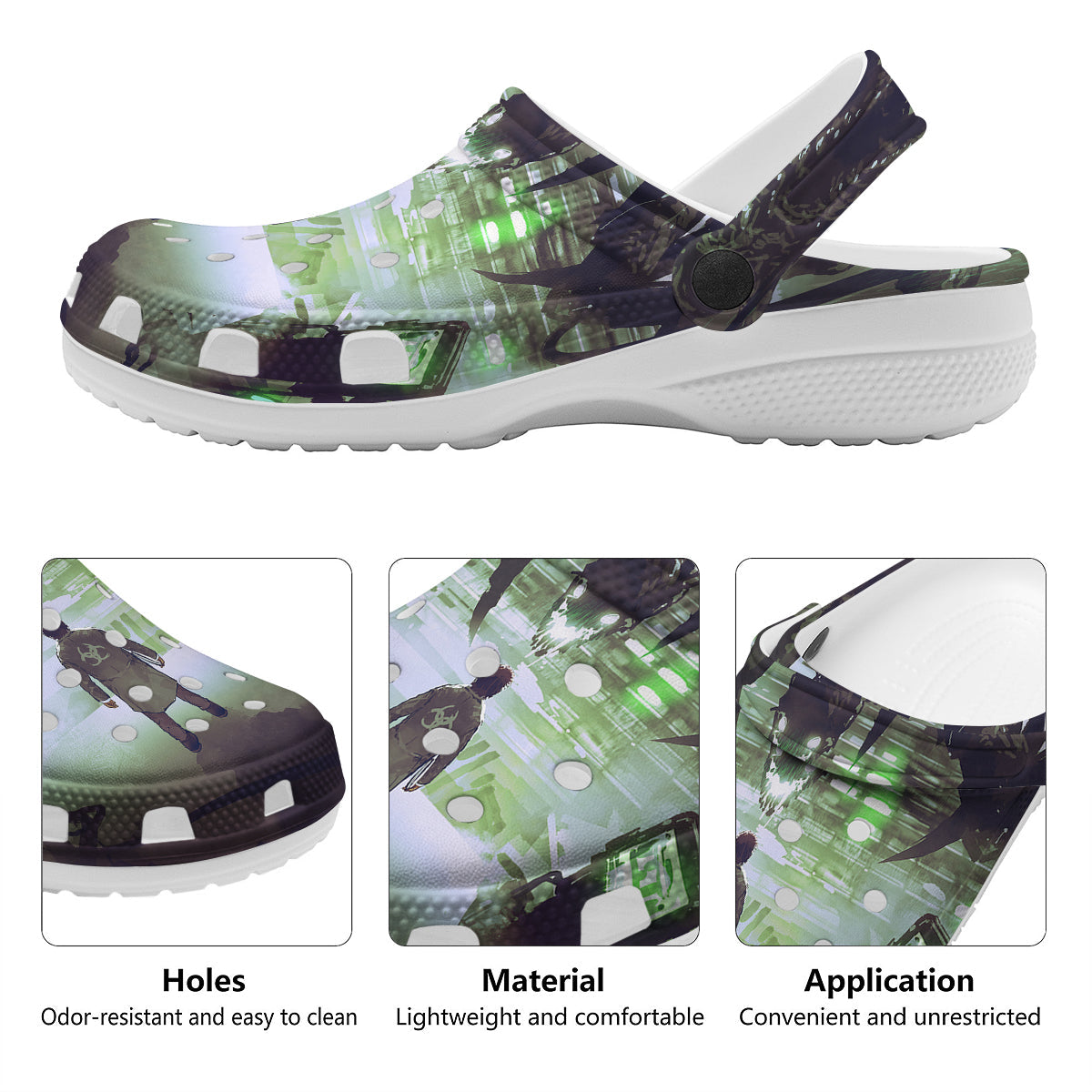 Spider Monster Print Clog-grizzshop