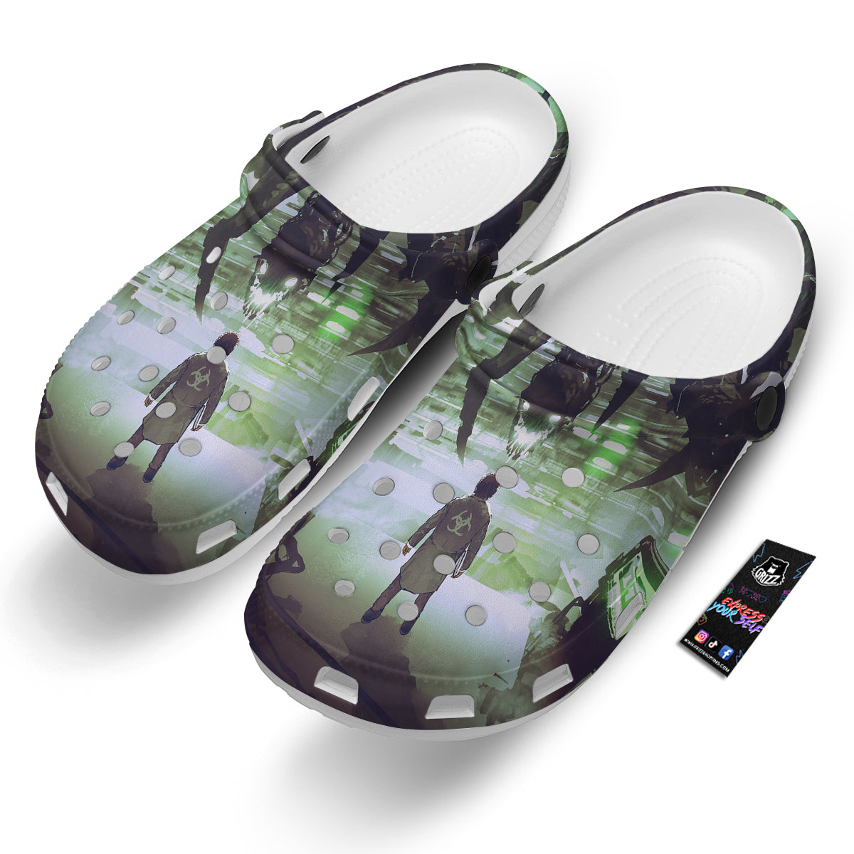Spider Monster Print Clog-grizzshop