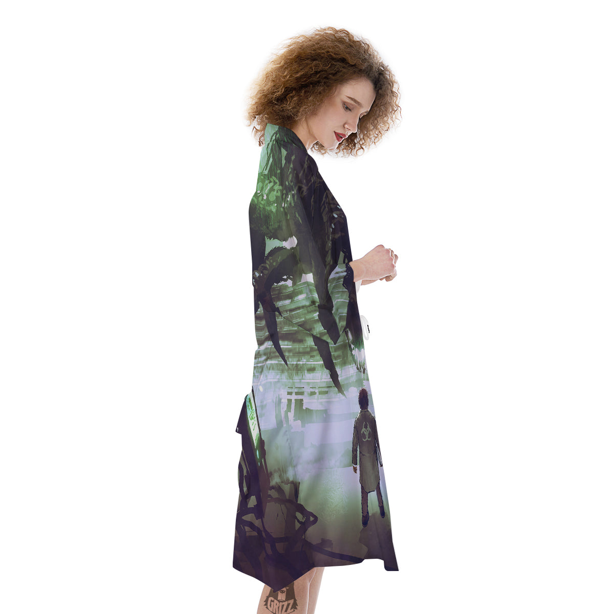 Spider Monster Print Kimono-grizzshop