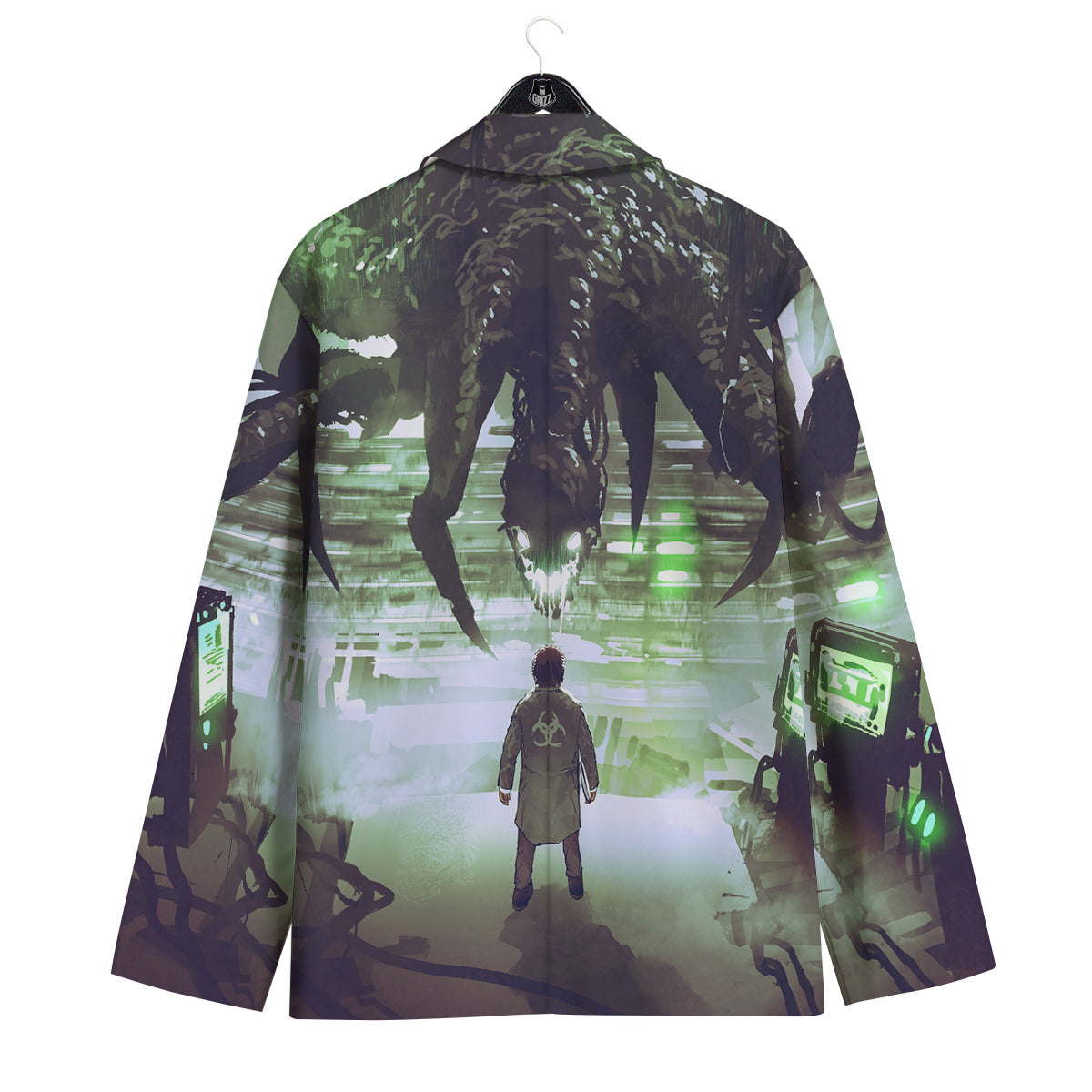 Spider Monster Print Men's Sport Coat-grizzshop