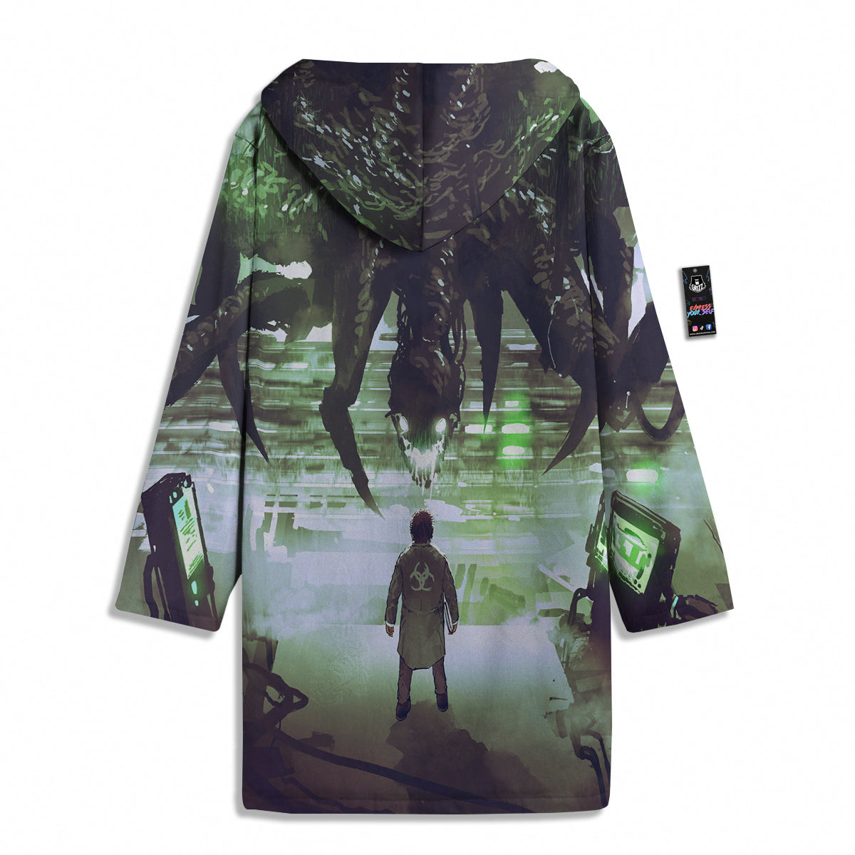 Spider Monster Print Men's Windbreaker Jacket-grizzshop