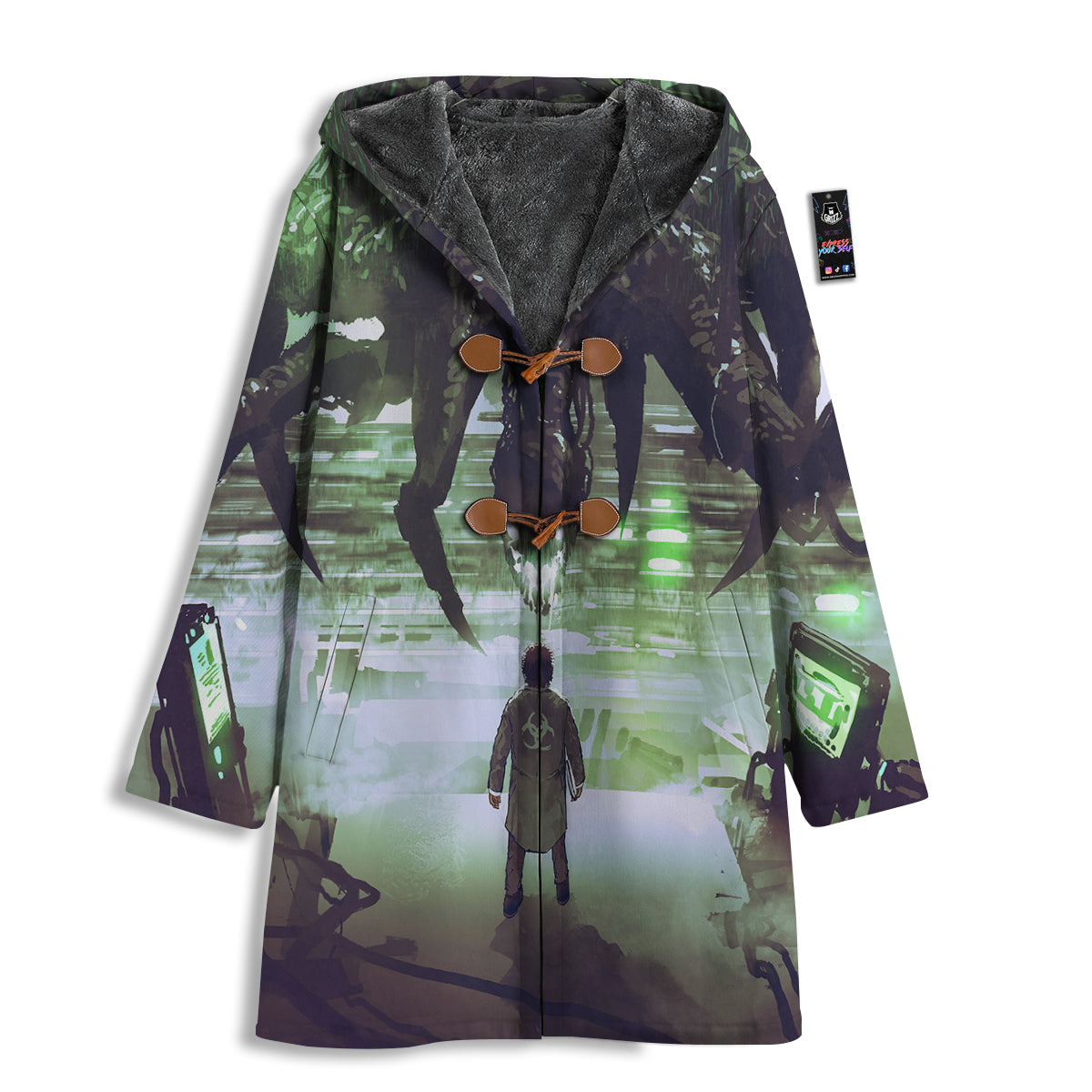 Spider Monster Print Men's Windbreaker Jacket-grizzshop