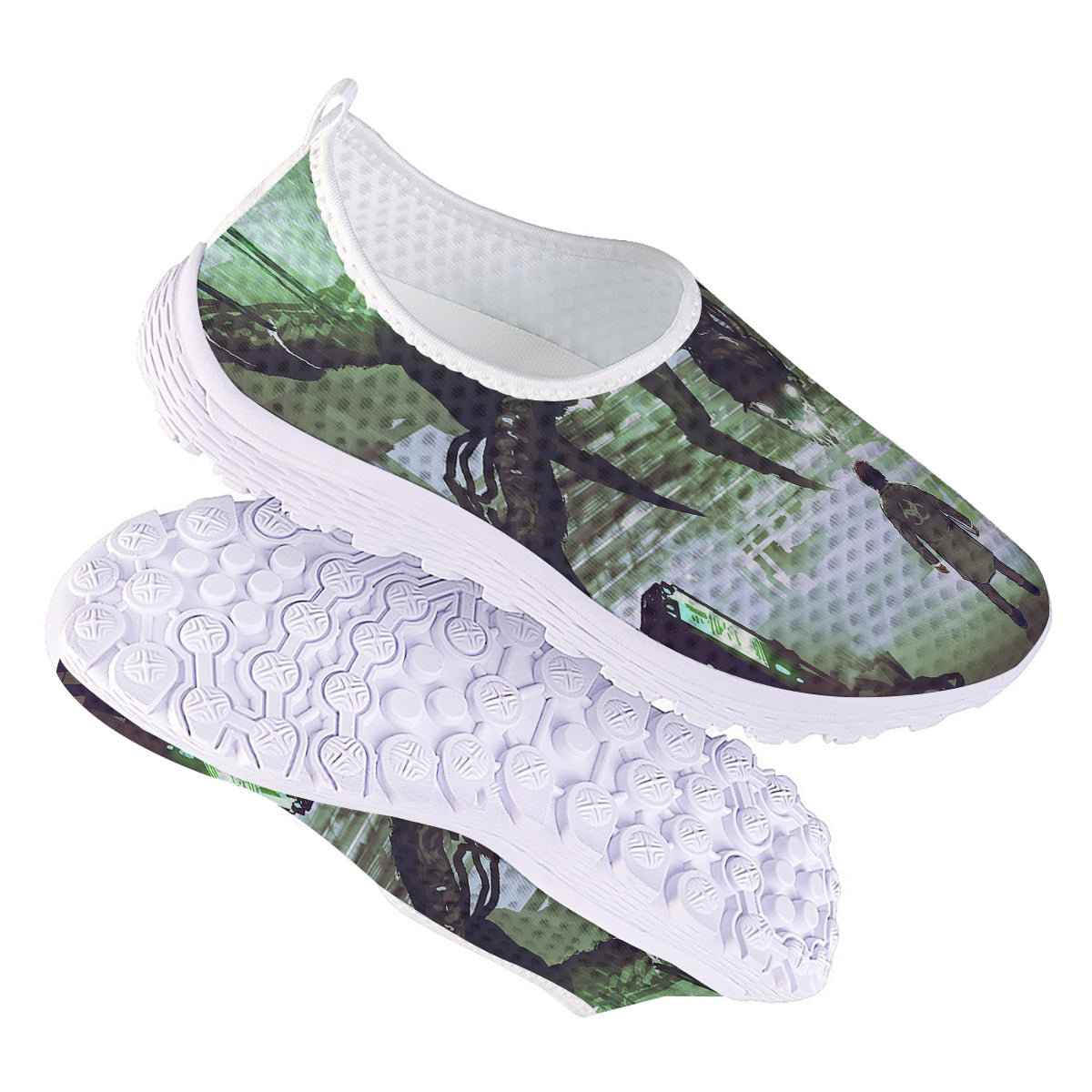 Spider Monster Print Nurse Shoes-grizzshop