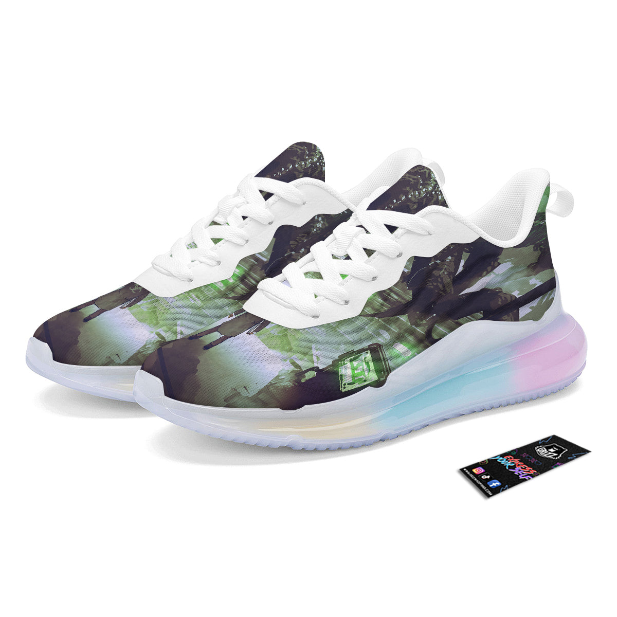 Spider Monster Print Running Sneakers-grizzshop