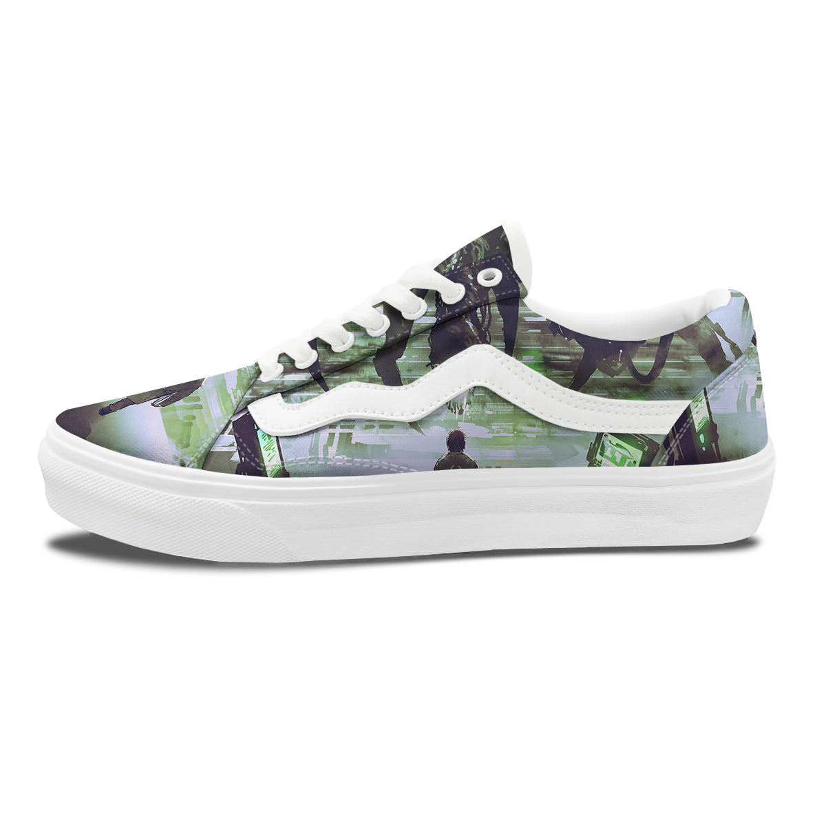Spider Monster Print Skate Shoes-grizzshop