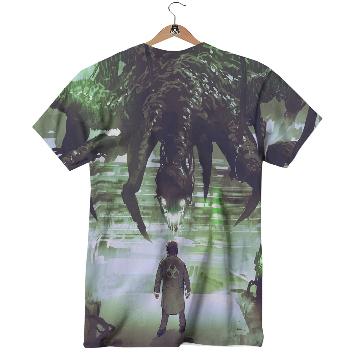 Spider Monster Print T-Shirt-grizzshop