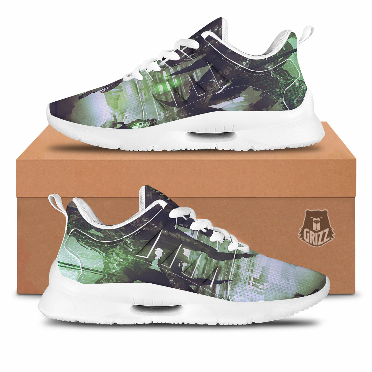 Spider Monster Print Tennis Shoes-grizzshop