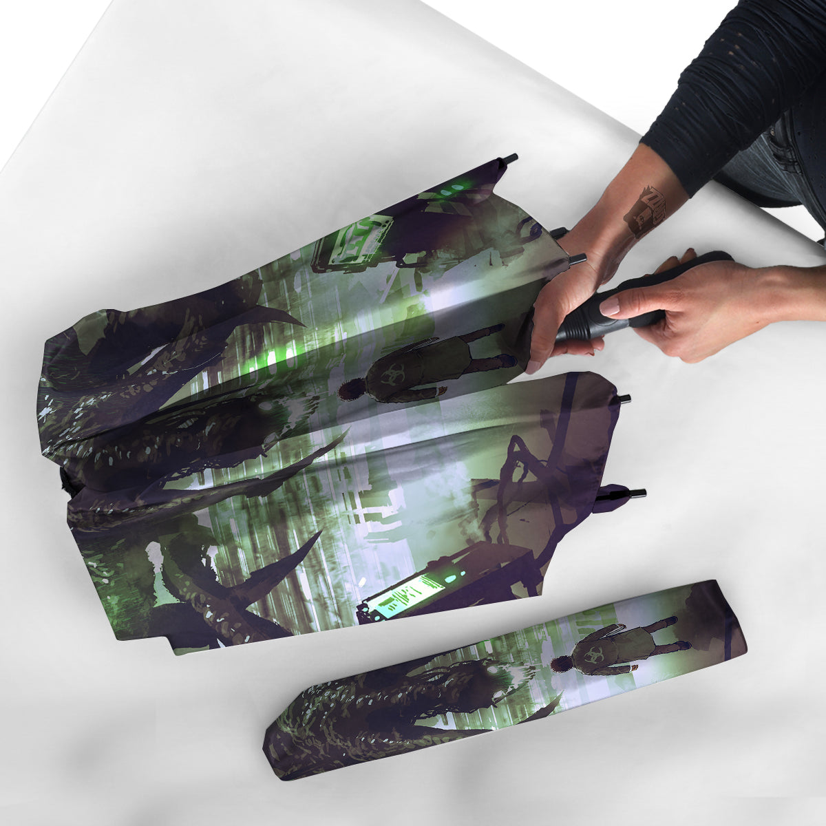 Spider Monster Print Umbrella-grizzshop