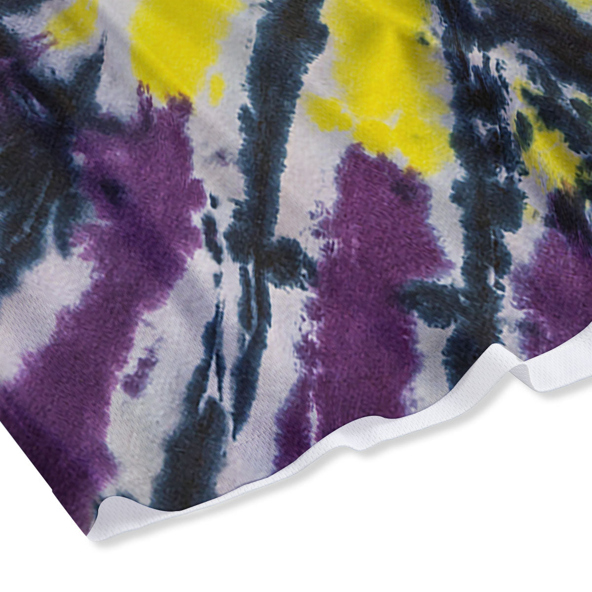 Spider Tie Dye Blue And Red Print Mesh Shorts