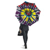 Spider Tie Dye Blue And Red Print Umbrella-grizzshop