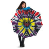 Spider Tie Dye Blue And Red Print Umbrella-grizzshop