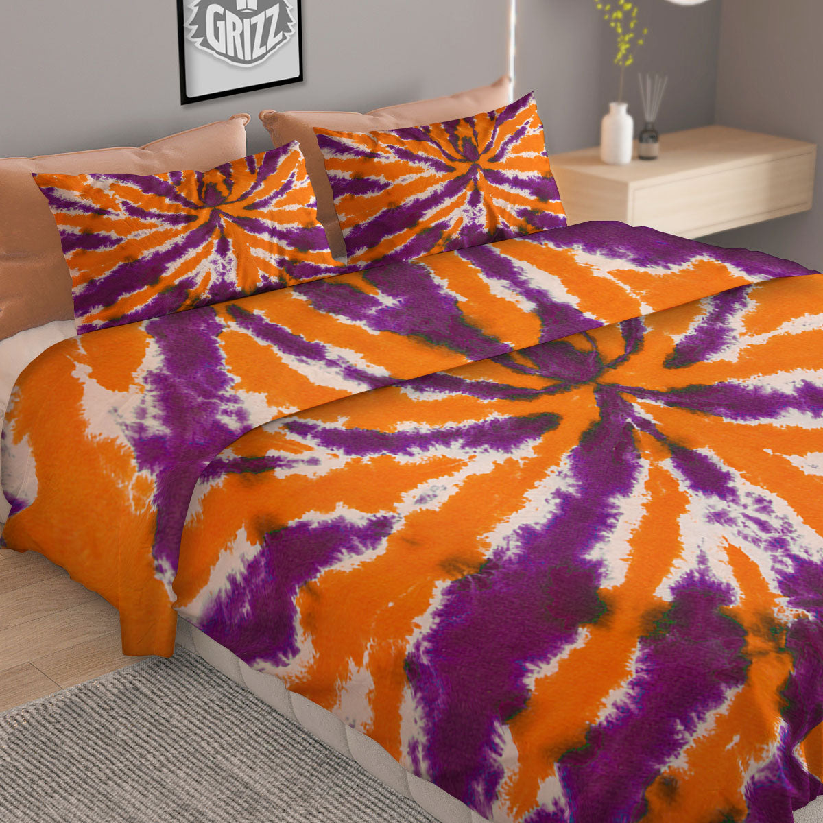 Stripe Camo Winter Tiger Print Pattern Duvet Cover Bedding Set