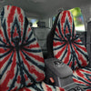 Spider Tie Dye Red And Black Print Car Seat Covers-grizzshop