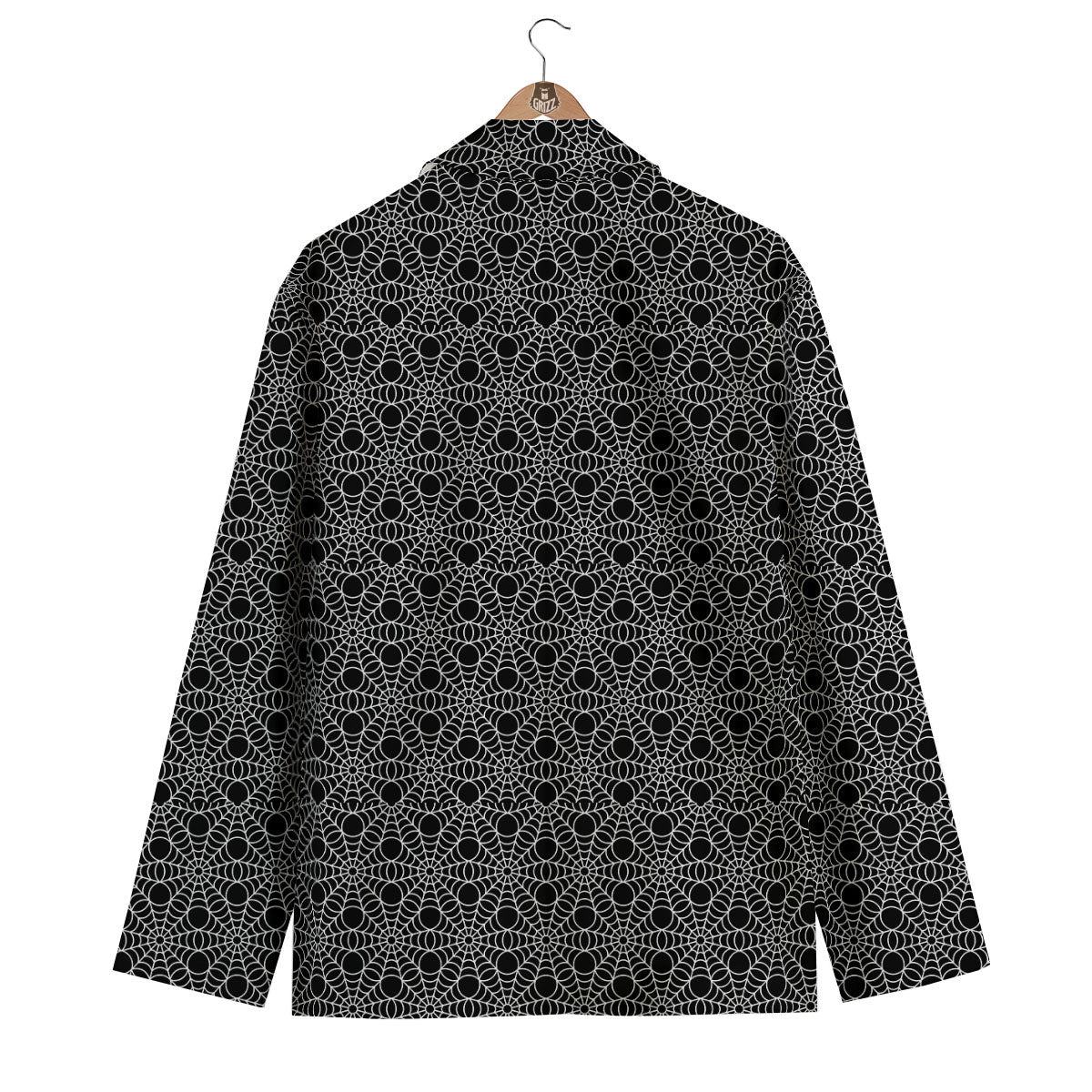 Spider Web Black Print Pattern Men's Blazer-grizzshop