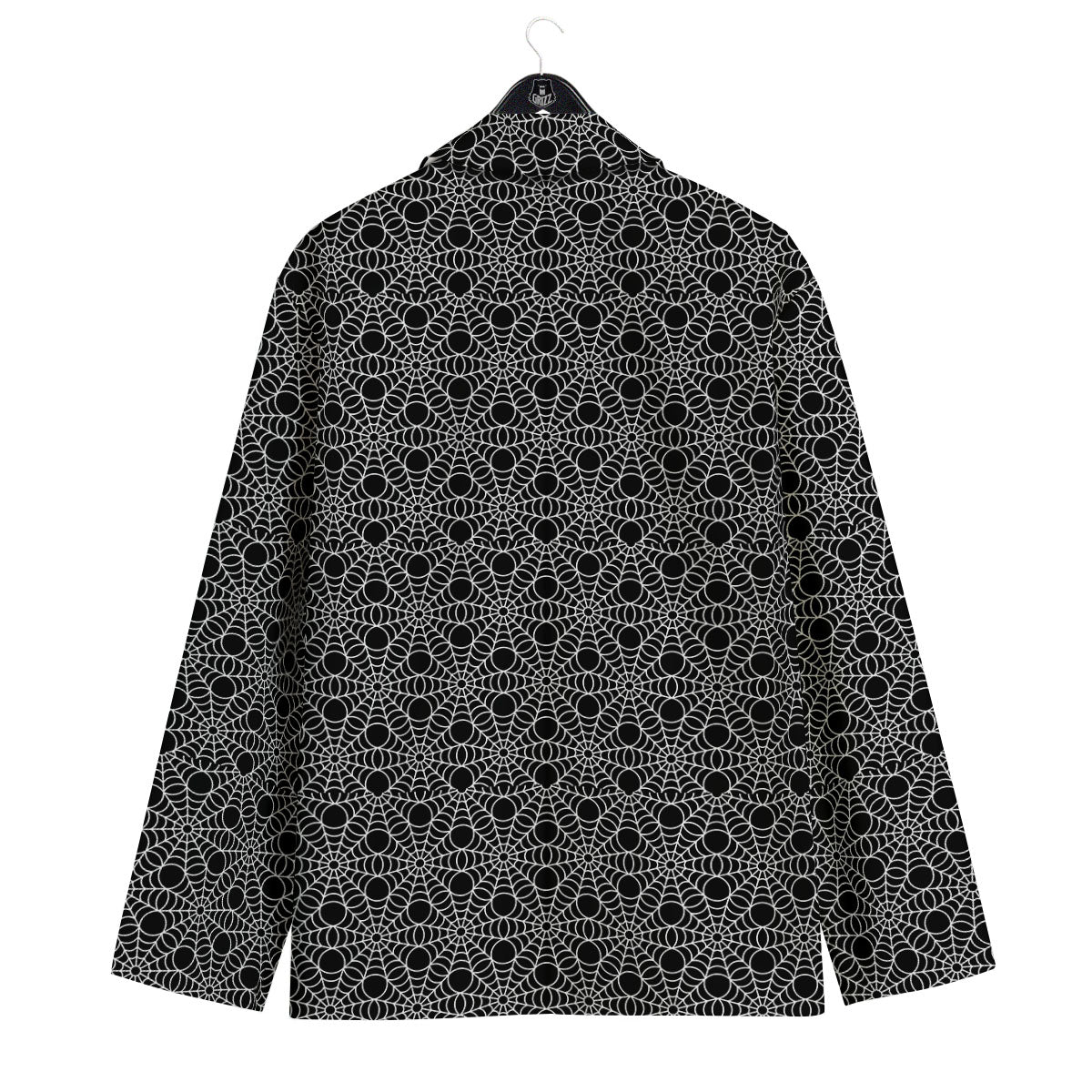 Spider Web Black Print Pattern Men's Sport Coat-grizzshop