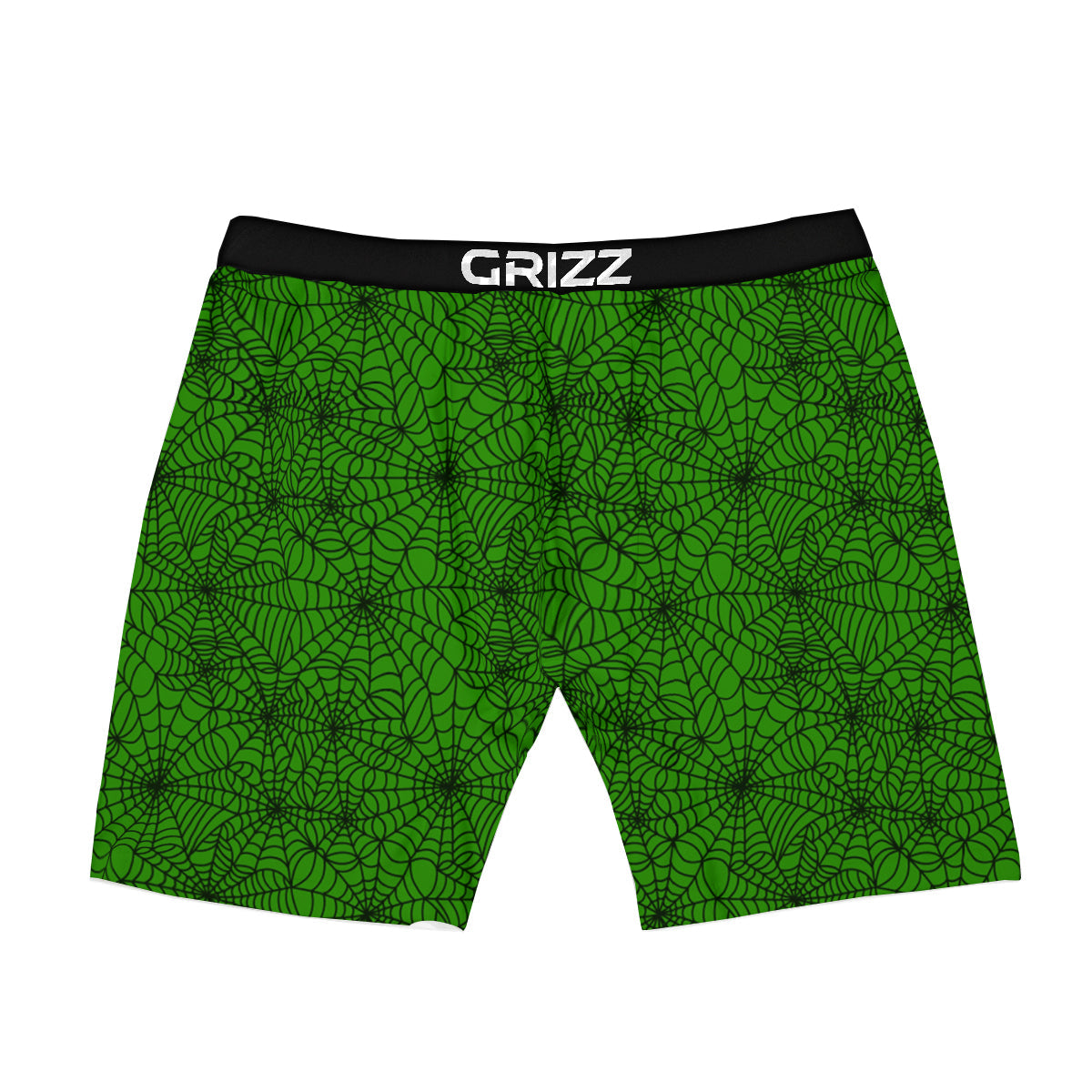 Spider Web Green And Black Print Pattern Boxer Briefs-grizzshop