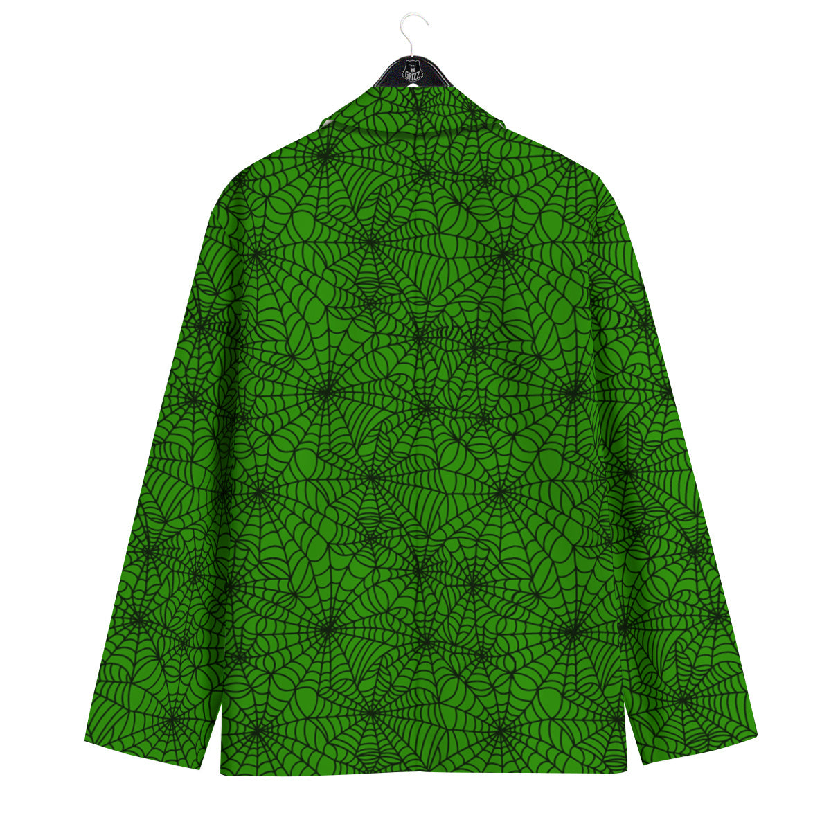 Spider Web Green And Black Print Pattern Men's Sport Coat-grizzshop