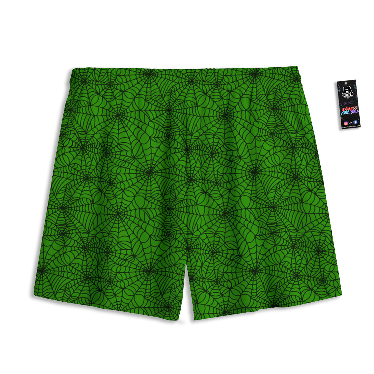 Skull Fire Print Mesh Shorts