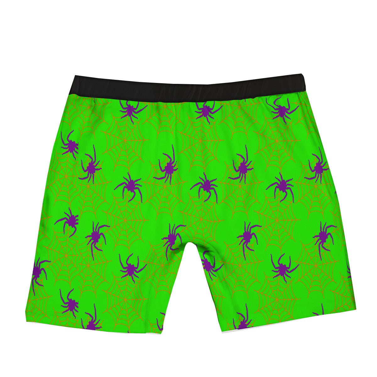 Spider Web Green And Purple Print Pattern Boxer Briefs-grizzshop