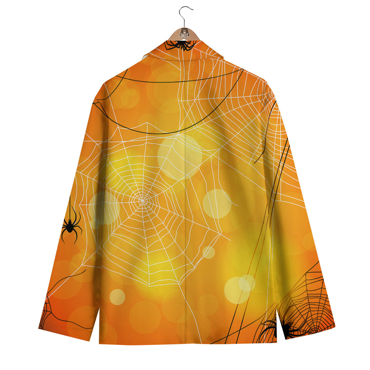 Spider Web Halloween Print Men's Blazer-grizzshop