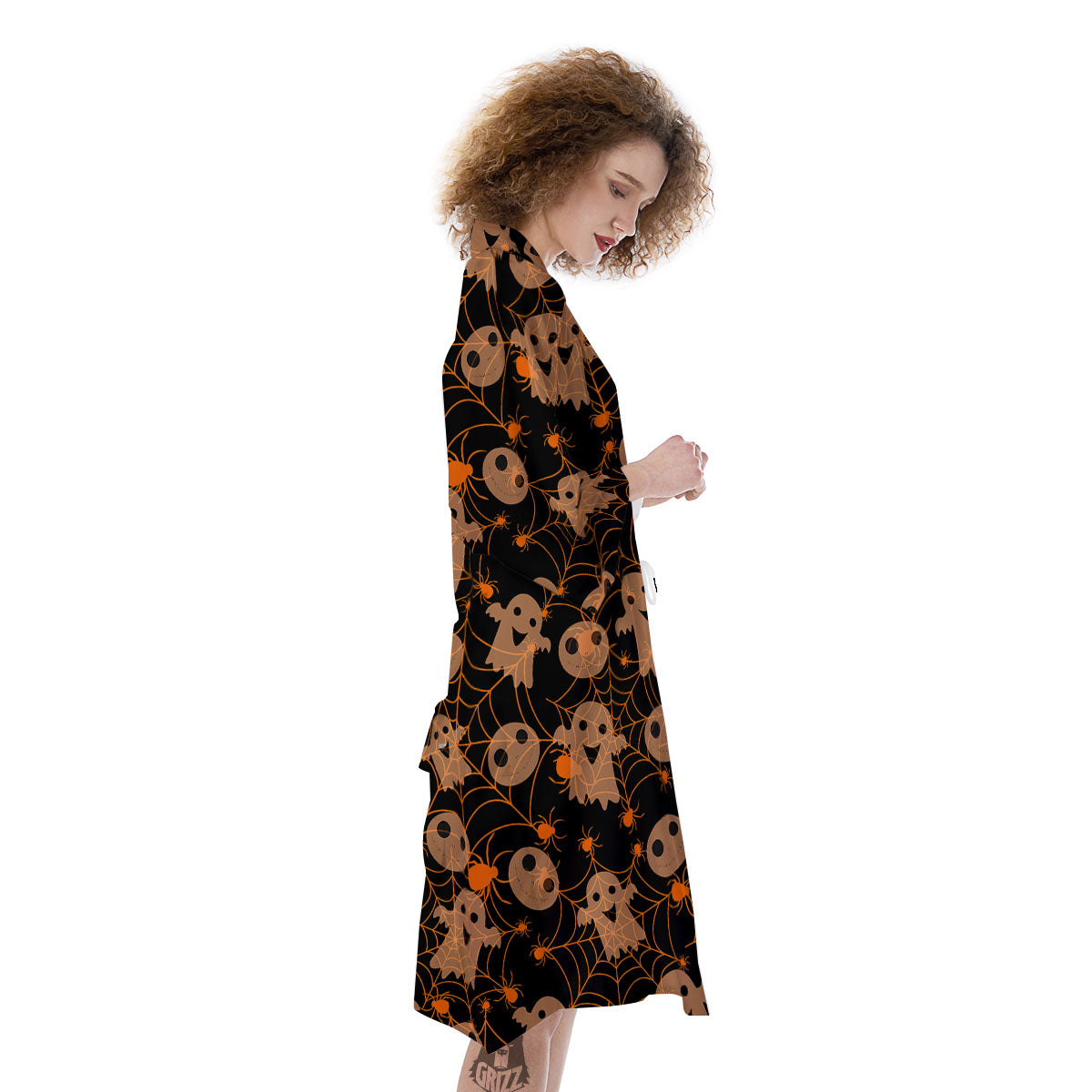 Spider Web Halloween Print Pattern Kimono-grizzshop