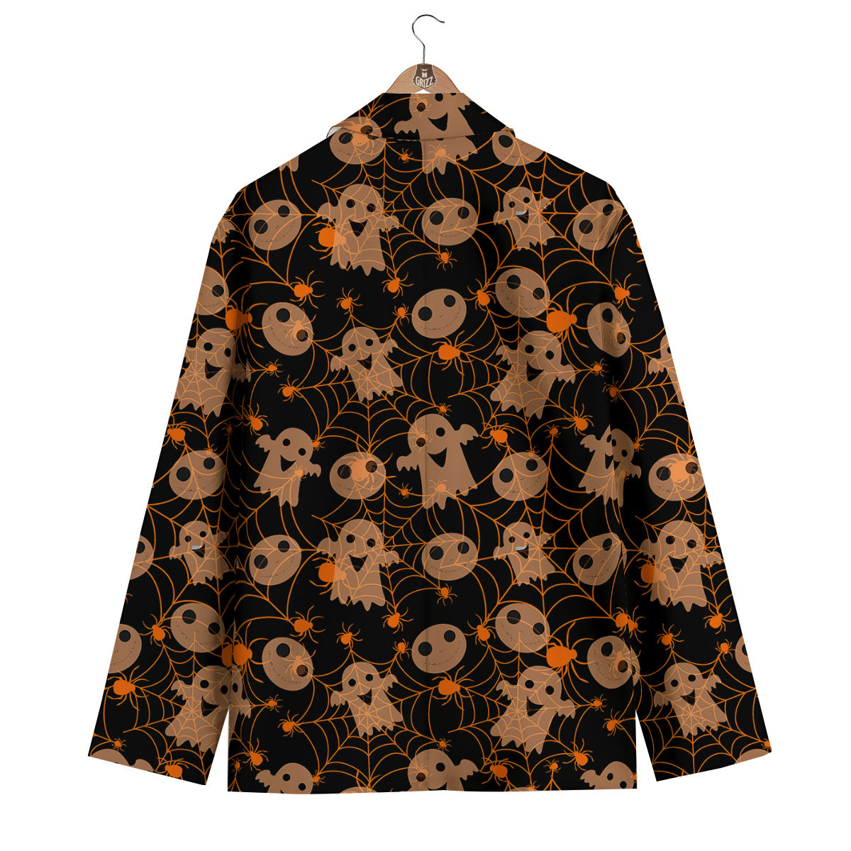 Spider Web Halloween Print Pattern Men's Blazer-grizzshop
