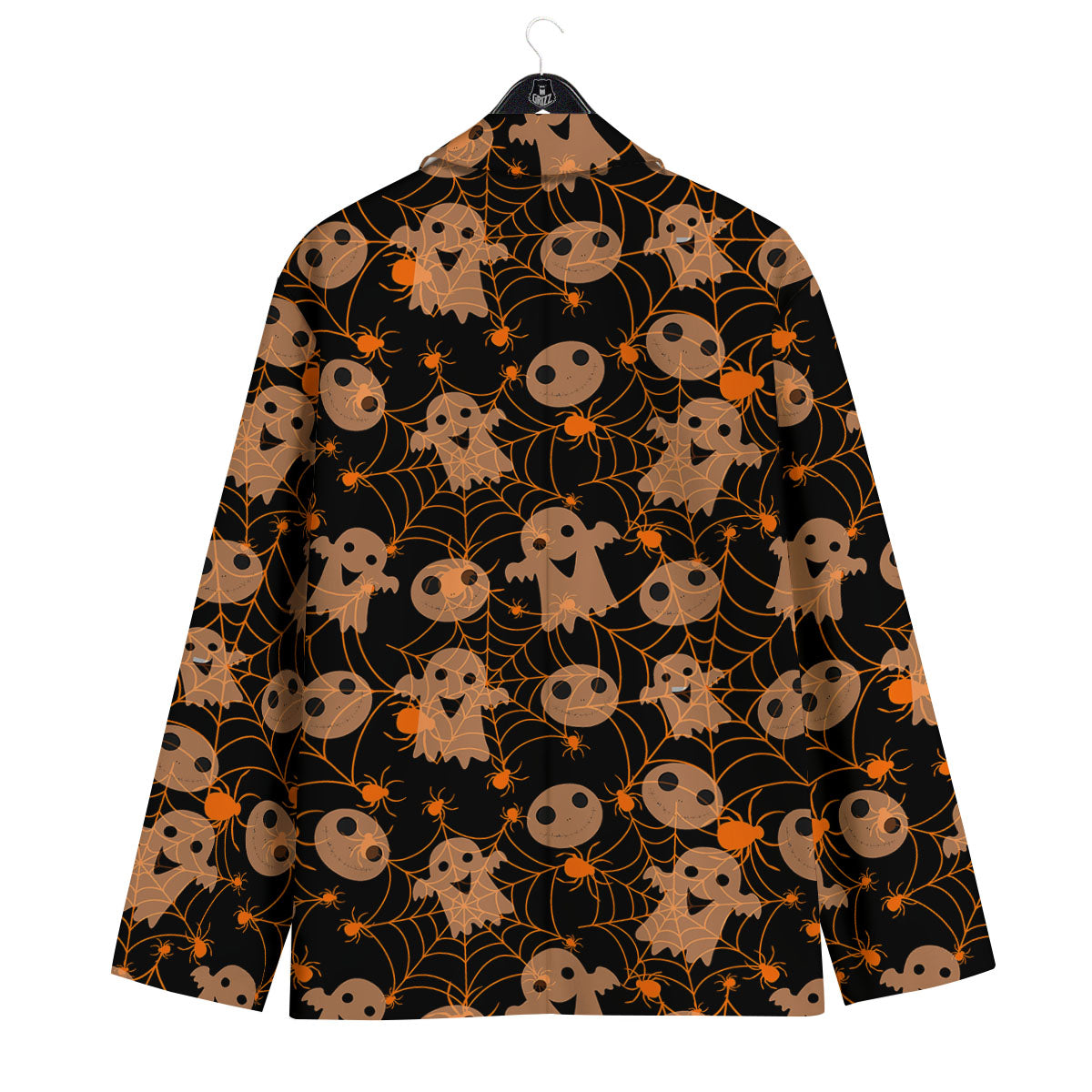Spider Web Halloween Print Pattern Men's Sport Coat-grizzshop