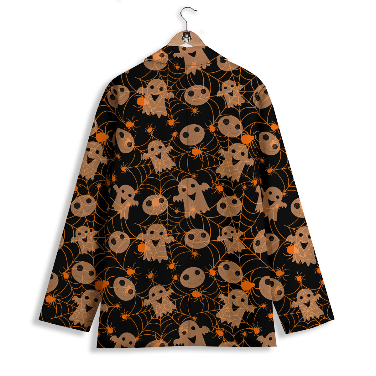 Spider Web Halloween Print Pattern Women's Blazer-grizzshop