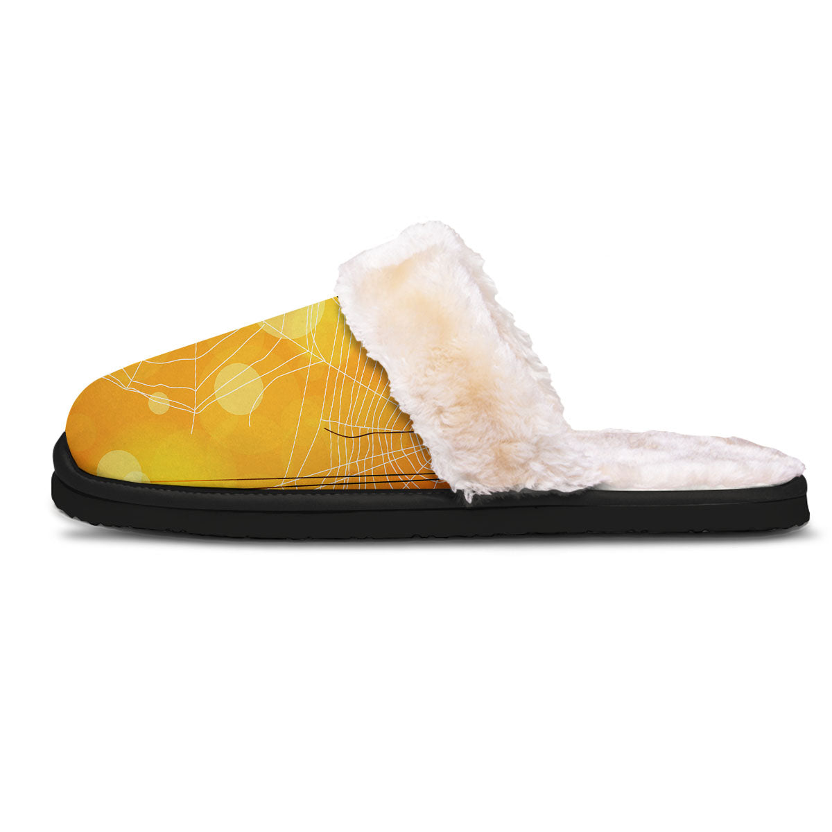 Spider Web Halloween Print Slippers-grizzshop