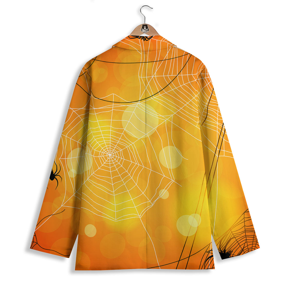 Spider Web Halloween Print Women's Blazer-grizzshop