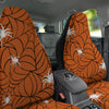 Spider Web Orange And Black Print Car Seat Covers-grizzshop